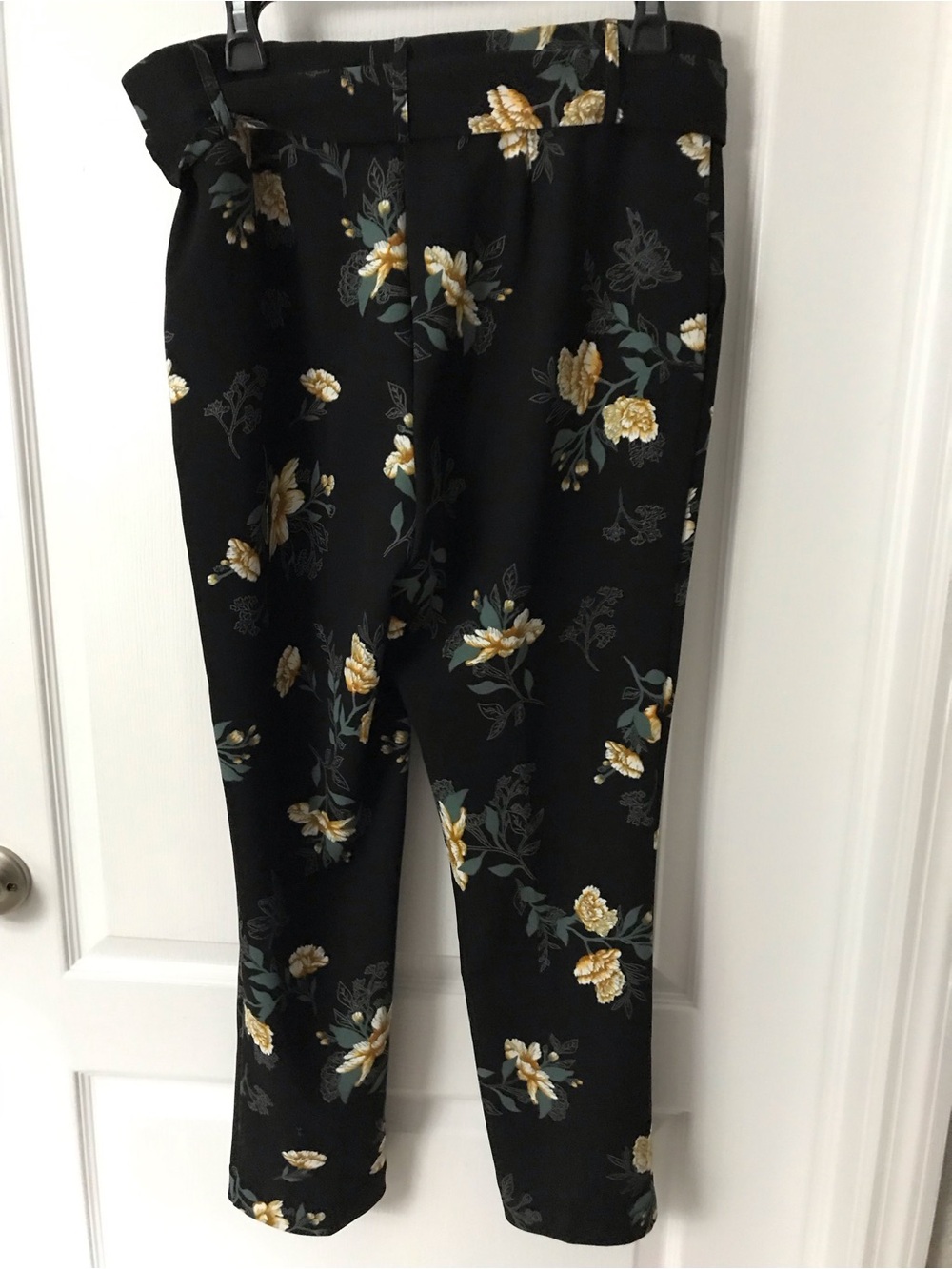 Jules & Leopold Black Pants with Yellow Floral Print